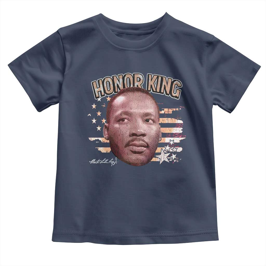 Martin Luther King Jr. Toddler T Shirt MLK Day Black History Month American Flag - African Pride
