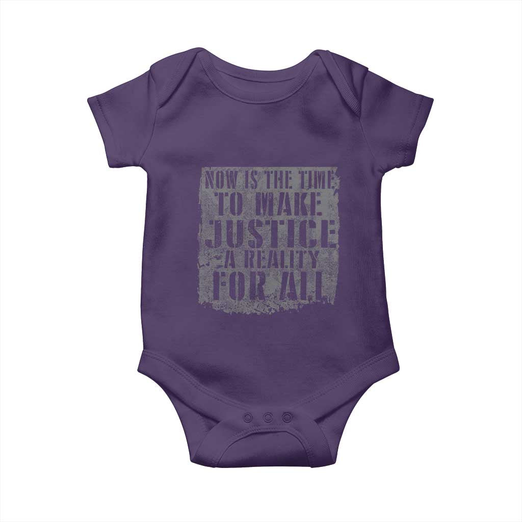 Martin Luther King Jr. Day Baby Onesie MLK Now Is The Time To Make Justice A Reality For All - African Pride