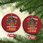 Afro Autism Mom Christmas Ornament African American Autistic Black Mama Religious Cross - African Pride