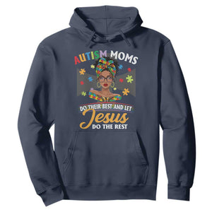 Afro Autism Mom Hoodie African American Autistic Black Mama Religious Cross - African Pride