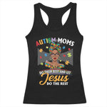 Afro Autism Mom Racerback Tank Top African American Autistic Black Mama Religious Cross - African Pride