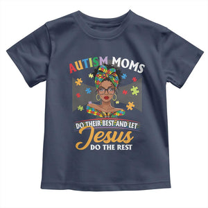 Afro Autism Mom Toddler T Shirt African American Autistic Black Mama Religious Cross - African Pride