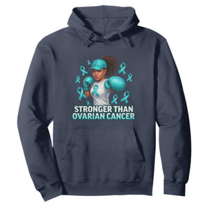 Black Women Fight Ovarian Cancer Awareness Hoodie African American Teal Ribbon Support