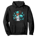 Black Women Fight Sexual Assault Awareness Hoodie African American Teal Ribbon Support