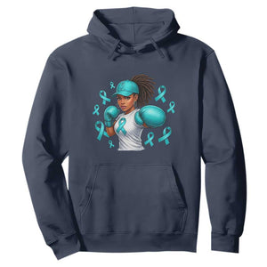 Black Women Fight Sexual Assault Awareness Hoodie African American Teal Ribbon Support