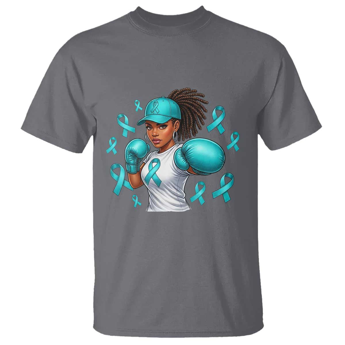 Black Women Fight Sexual Assault Awareness T Shirt African American Teal Ribbon Support