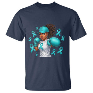 Black Women Fight Sexual Assault Awareness T Shirt African American Teal Ribbon Support