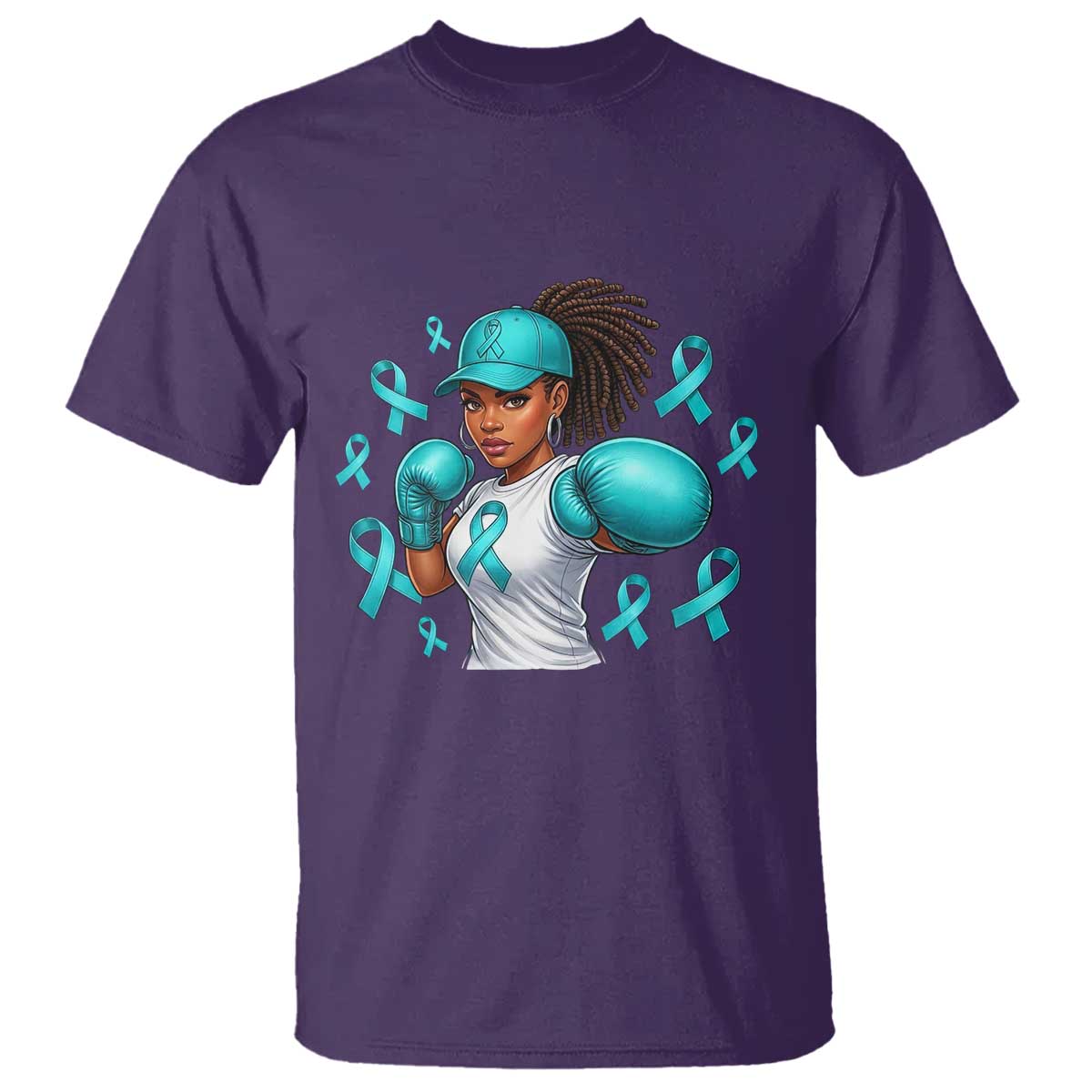 Black Women Fight Sexual Assault Awareness T Shirt African American Teal Ribbon Support