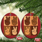 Peace Sign Equality for All Christmas Ornament Peace Out V Fingers Hand Equal Rights - African Pride
