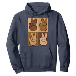 Peace Sign Equality for All Hoodie Peace Out V Fingers Hand Equal Rights - African Pride