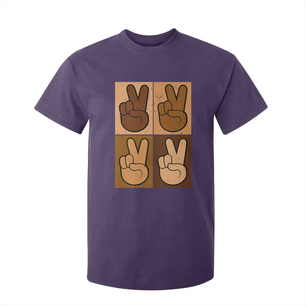 Peace Sign Equality for All T Shirt For Kid Peace Out V Fingers Hand Equal Rights - African Pride