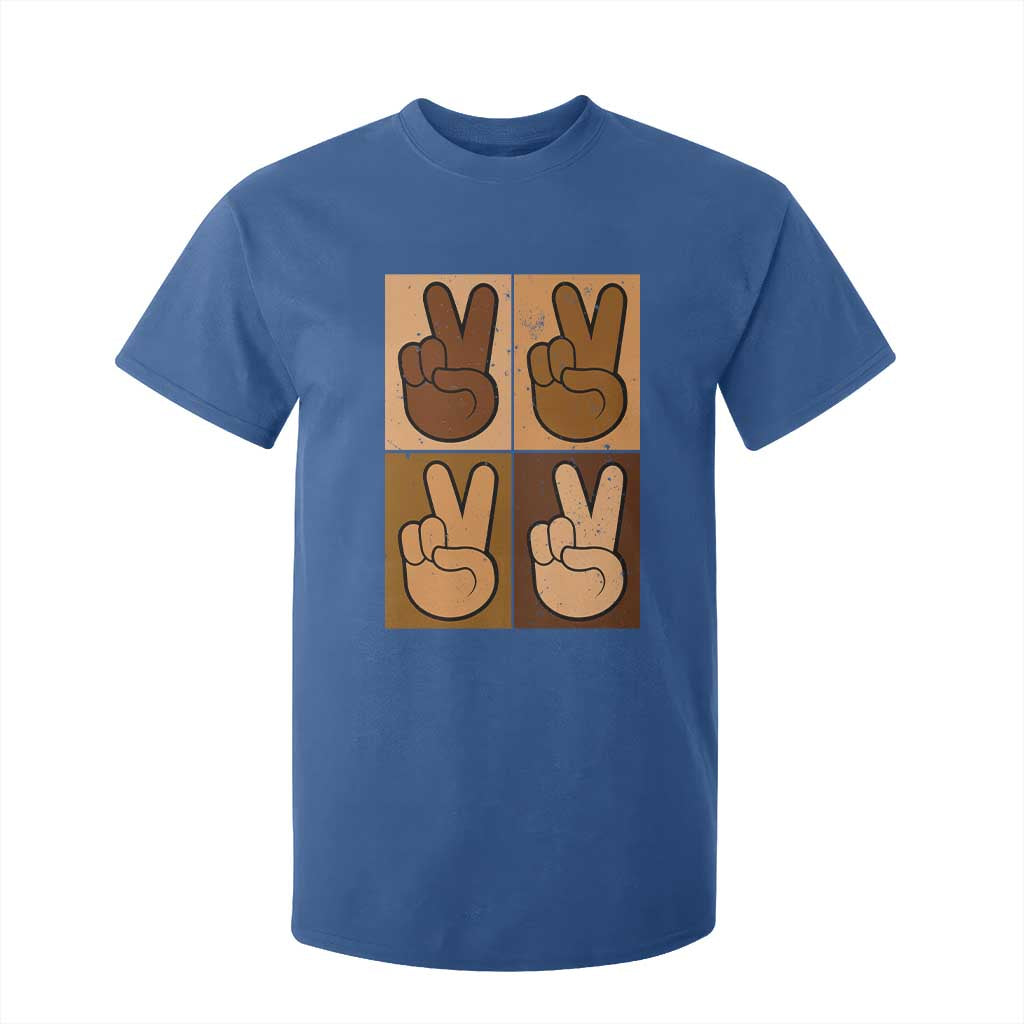 Peace Sign Equality for All T Shirt For Kid Peace Out V Fingers Hand Equal Rights - African Pride