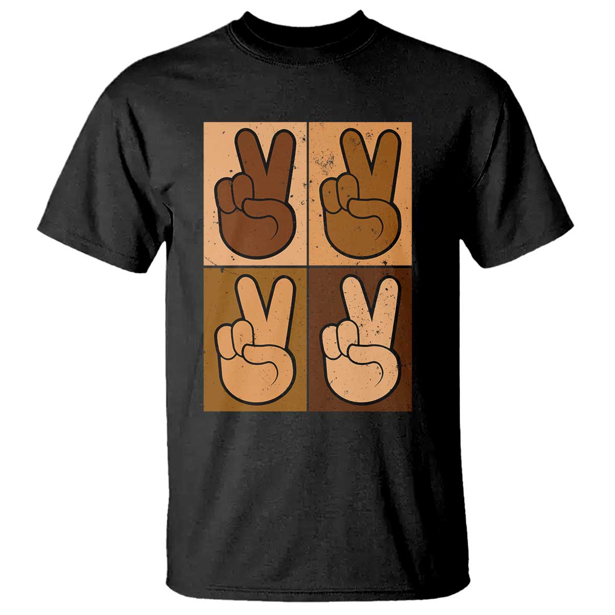 Peace Sign Equality for All T Shirt Peace Out V Fingers Hand Equal Rights - African Pride