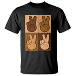 Peace Sign Equality for All T Shirt Peace Out V Fingers Hand Equal Rights - African Pride