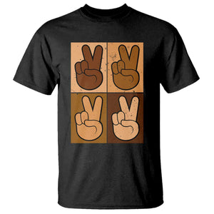 Peace Sign Equality for All T Shirt Peace Out V Fingers Hand Equal Rights - African Pride