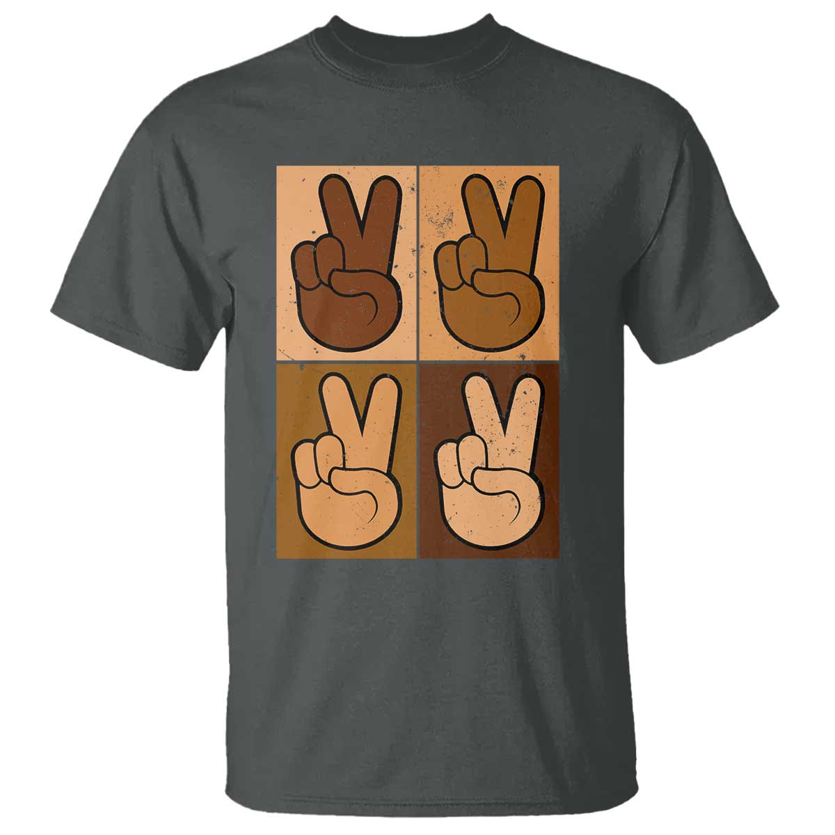 Peace Sign Equality for All T Shirt Peace Out V Fingers Hand Equal Rights - African Pride