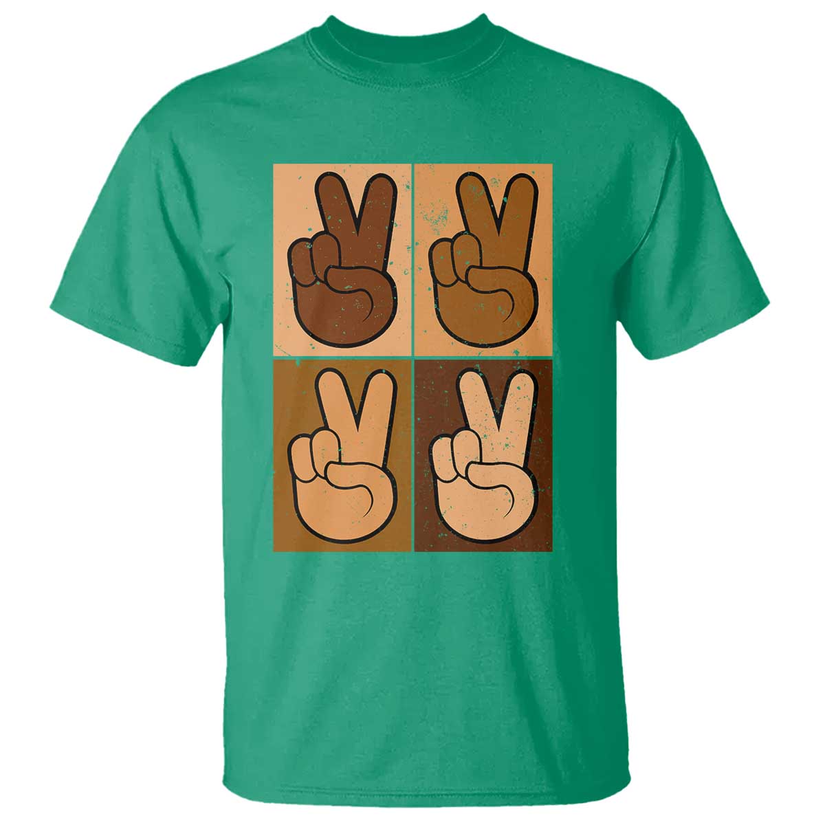 Peace Sign Equality for All T Shirt Peace Out V Fingers Hand Equal Rights - African Pride