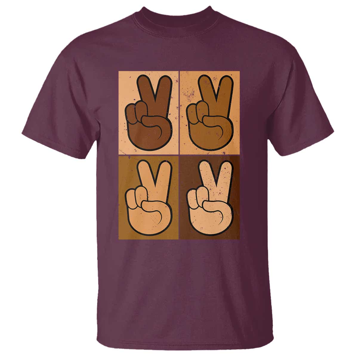 Peace Sign Equality for All T Shirt Peace Out V Fingers Hand Equal Rights - African Pride