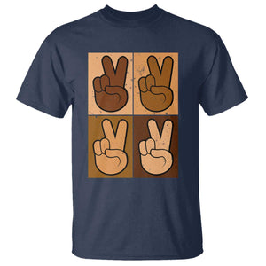 Peace Sign Equality for All T Shirt Peace Out V Fingers Hand Equal Rights - African Pride
