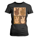 Peace Sign Equality for All T Shirt For Women Peace Out V Fingers Hand Equal Rights - African Pride