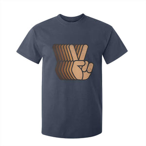 Retro Equality for All T Shirt For Kid Peace Sign V Fingers Skin Tone Hands Vintage - African Pride