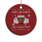 Funny Christmas Christmas Ornament Ain't No Party Like a Diddy Party Baby Oil Ugly Sweater Gifts - African Pride