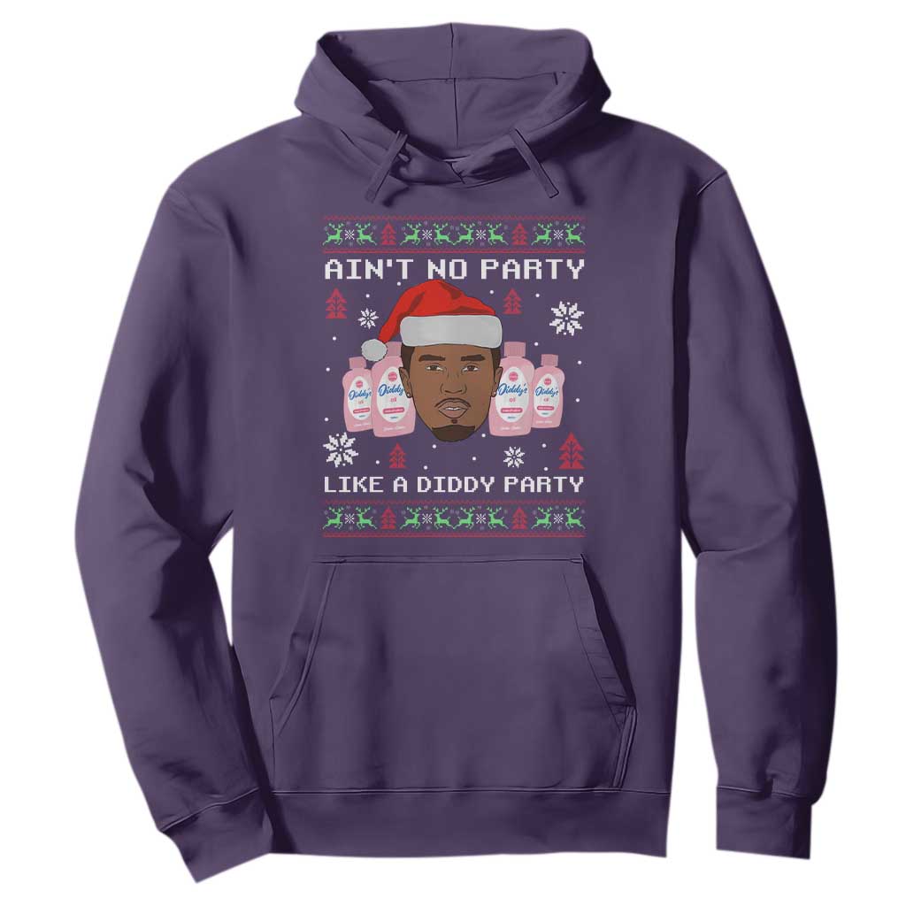 Funny Christmas Hoodie Ain't No Party Like a Diddy Party Baby Oil Ugly Sweater Gifts - African Pride