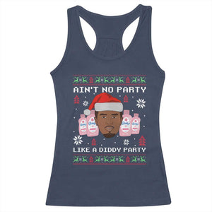 Funny Christmas Racerback Tank Top Ain't No Party Like a Diddy Party Baby Oil Ugly Sweater Gifts - African Pride