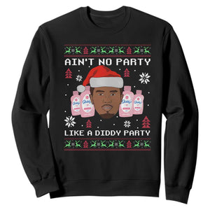 Funny Christmas Sweatshirt Ain't No Party Like a Diddy Party Baby Oil Ugly Sweater Gifts - African Pride