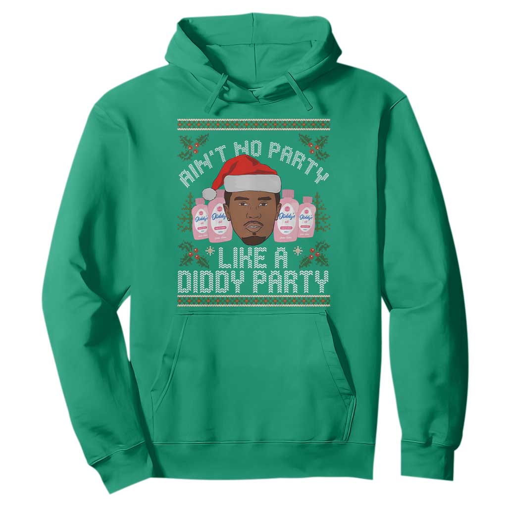 Funny Christmas Hoodie Ain't No Party Like a Diddy Party Baby Oil Ugly Gifts - African Pride