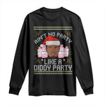 Funny Christmas Long Sleeve Shirt Ain't No Party Like a Diddy Party Baby Oil Ugly Gifts - African Pride