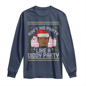 Funny Christmas Long Sleeve Shirt Ain't No Party Like a Diddy Party Baby Oil Ugly Gifts - African Pride
