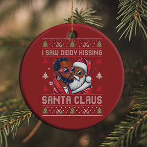 Funny Christmas Christmas Ornament Funy Dirty I Saw Diddy Kissing Santa Claus Ugly Xmas Sweater - African Pride