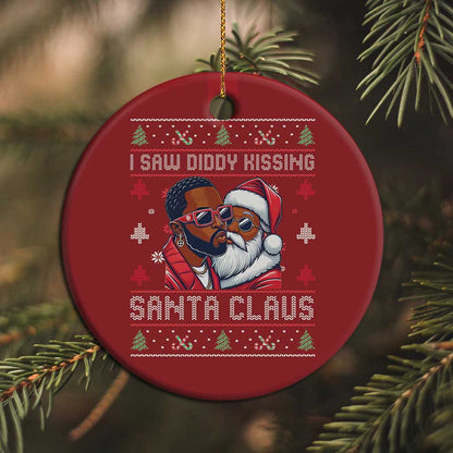 Funny Christmas Christmas Ornament Funy Dirty I Saw Diddy Kissing Santa Claus Ugly Xmas Sweater - African Pride