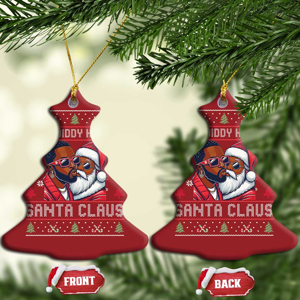 Funny Christmas Christmas Ornament Funy Dirty I Saw Diddy Kissing Santa Claus Ugly Xmas Sweater - African Pride