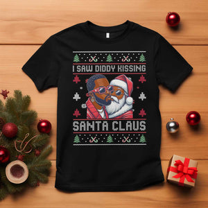 Funny Christmas T Shirt Funy Dirty I Saw Diddy Kissing Santa Claus Ugly Xmas Sweater - African Pride
