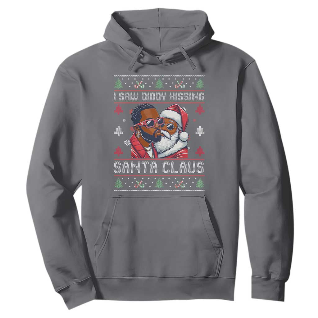 Funny Christmas Hoodie Funy Dirty I Saw Diddy Kissing Santa Claus Ugly Xmas Sweater - African Pride