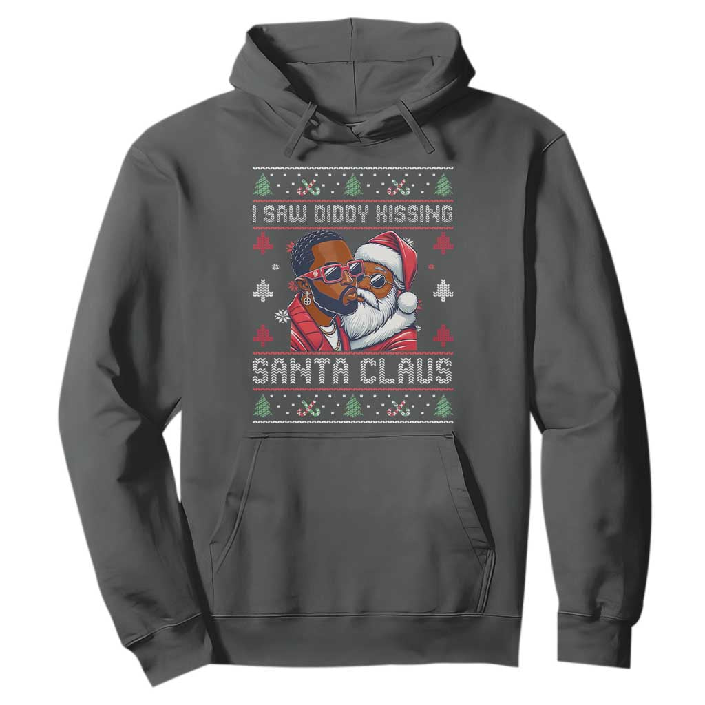 Funny Christmas Hoodie Funy Dirty I Saw Diddy Kissing Santa Claus Ugly Xmas Sweater - African Pride