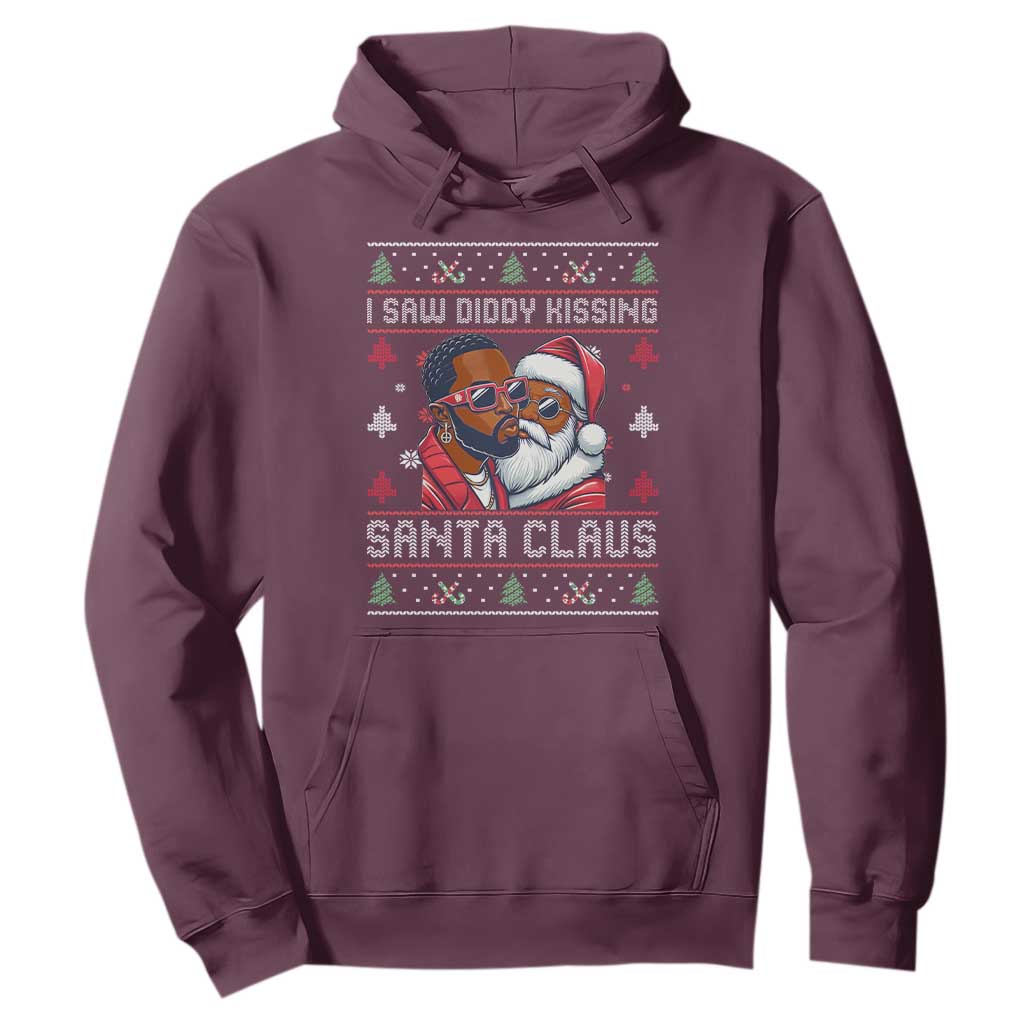 Funny Christmas Hoodie Funy Dirty I Saw Diddy Kissing Santa Claus Ugly Xmas Sweater - African Pride
