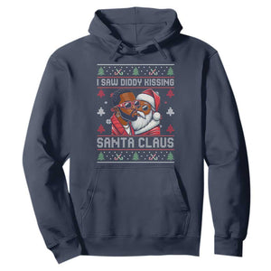 Funny Christmas Hoodie Funy Dirty I Saw Diddy Kissing Santa Claus Ugly Xmas Sweater - African Pride