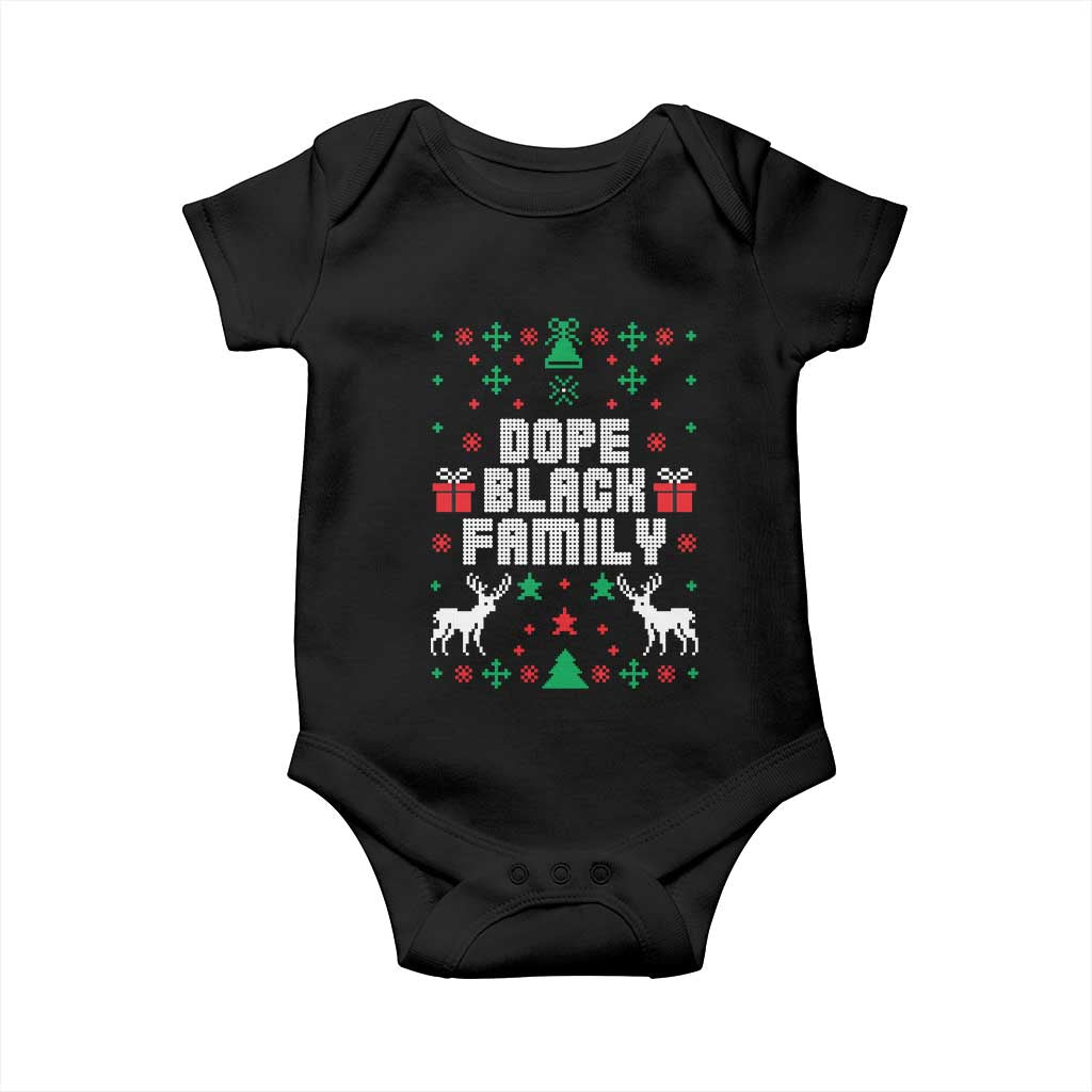 African American Family Christmas Baby Onesie Dope Black Family Matching Ugly Christmas - African Pride