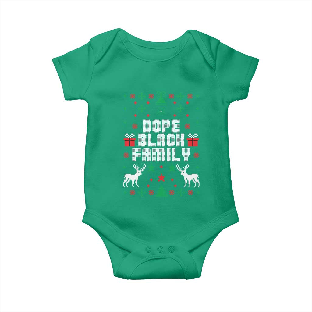 African American Family Christmas Baby Onesie Dope Black Family Matching Ugly Christmas - African Pride