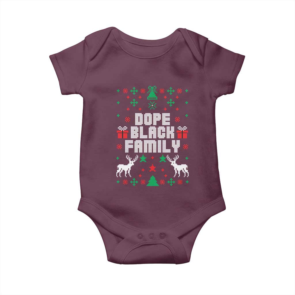African American Family Christmas Baby Onesie Dope Black Family Matching Ugly Christmas - African Pride