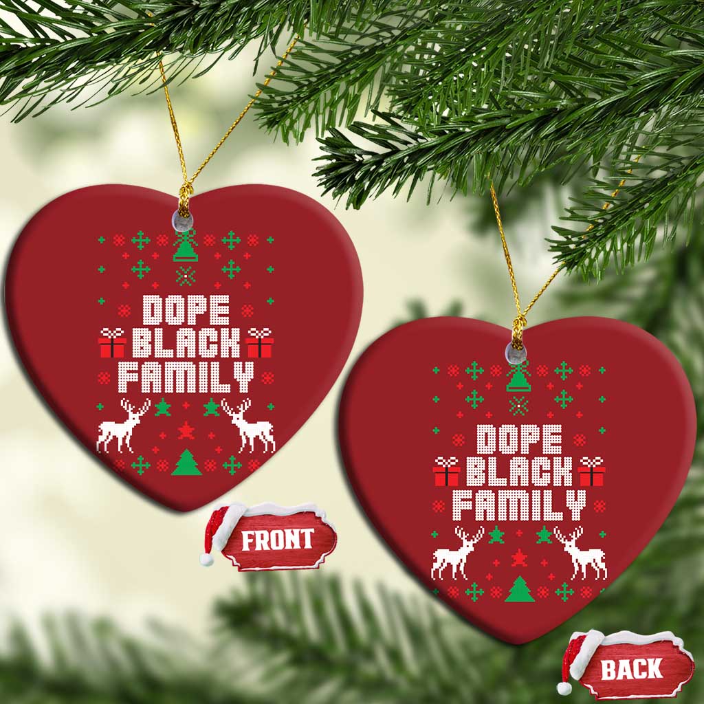 African American Family Christmas Christmas Ornament Dope Black Family Matching Ugly Christmas - African Pride