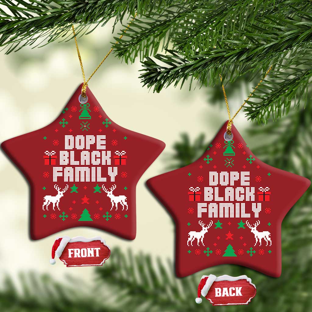 African American Family Christmas Christmas Ornament Dope Black Family Matching Ugly Christmas - African Pride