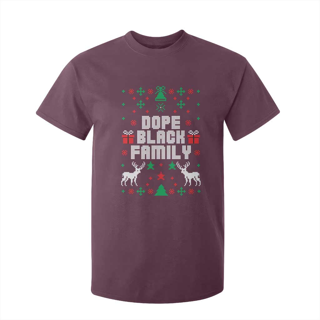 African American Family Christmas T Shirt For Kid Dope Black Family Matching Ugly Christmas - African Pride