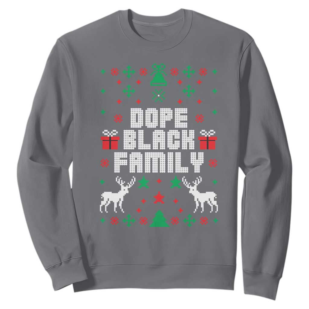 African American Family Christmas Sweatshirt Dope Black Family Matching Ugly Christmas - African Pride