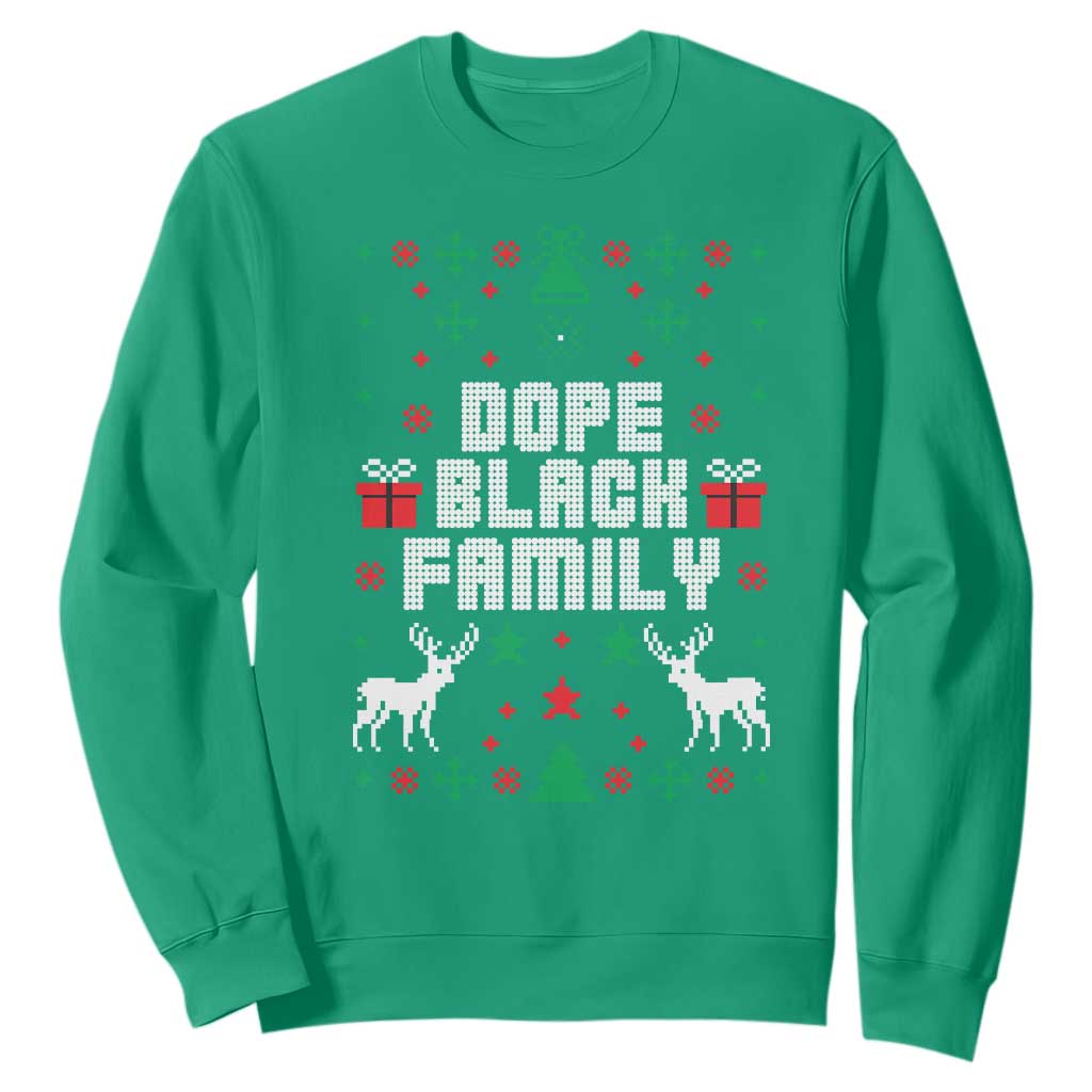 African American Family Christmas Sweatshirt Dope Black Family Matching Ugly Christmas - African Pride