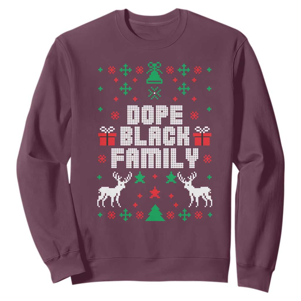 African American Family Christmas Sweatshirt Dope Black Family Matching Ugly Christmas - African Pride
