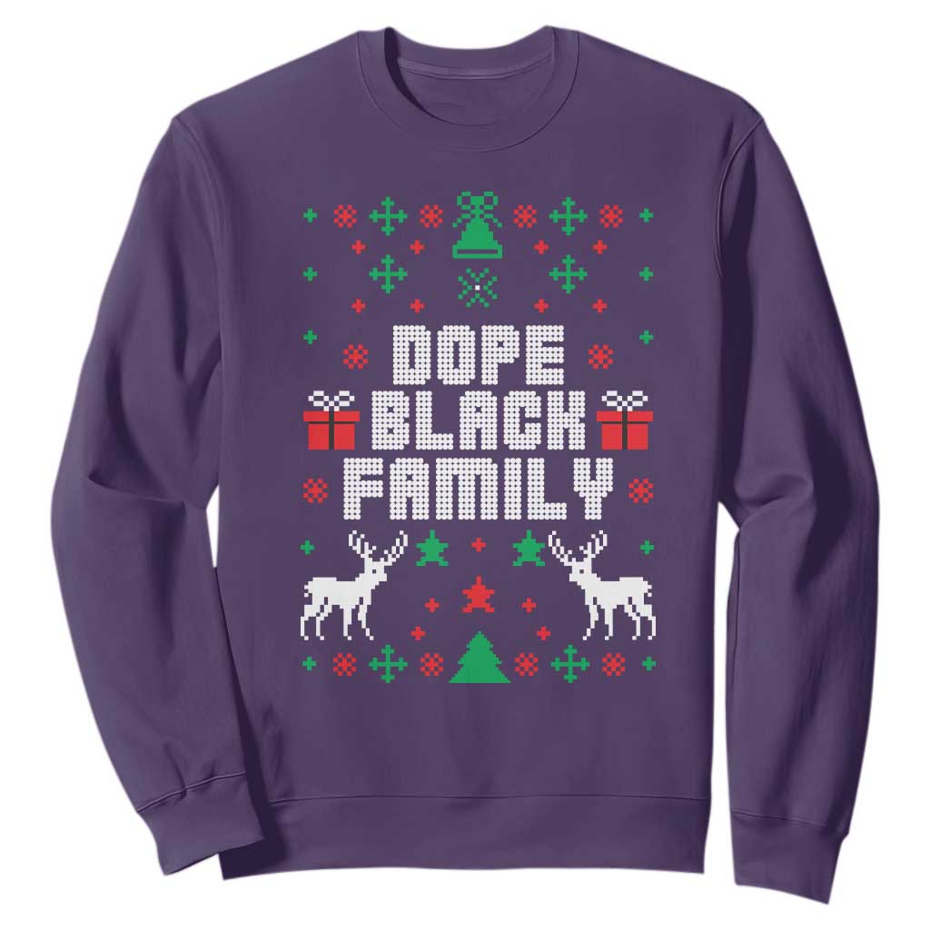African American Family Christmas Sweatshirt Dope Black Family Matching Ugly Christmas - African Pride